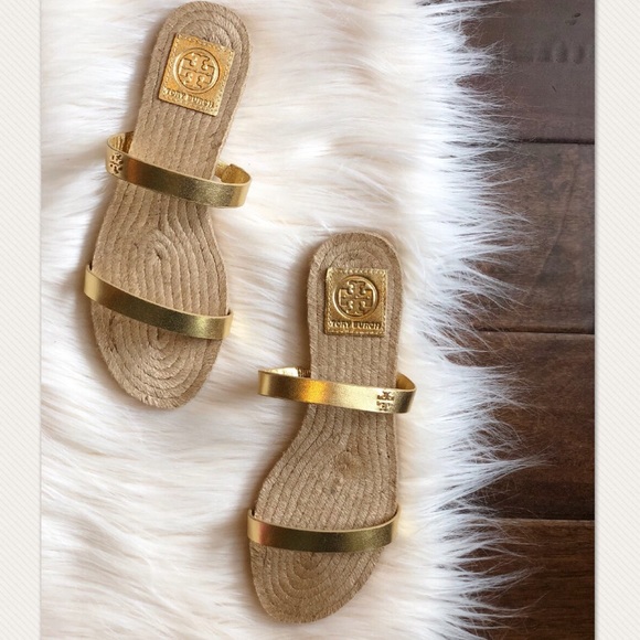 ✨NEW TORY BURCH TWO BAND FLAT ESPADRILLE SLIDE. - Picture 2 of 4